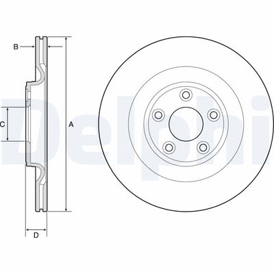 Brake Disc DELPHI BG4833C