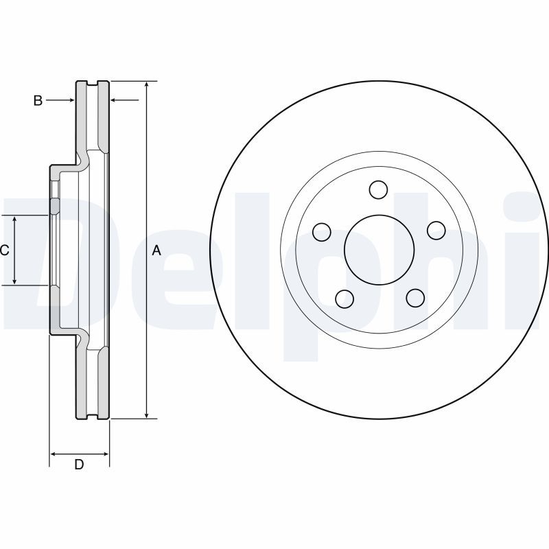 DELPHI BG4918C Brake Disc