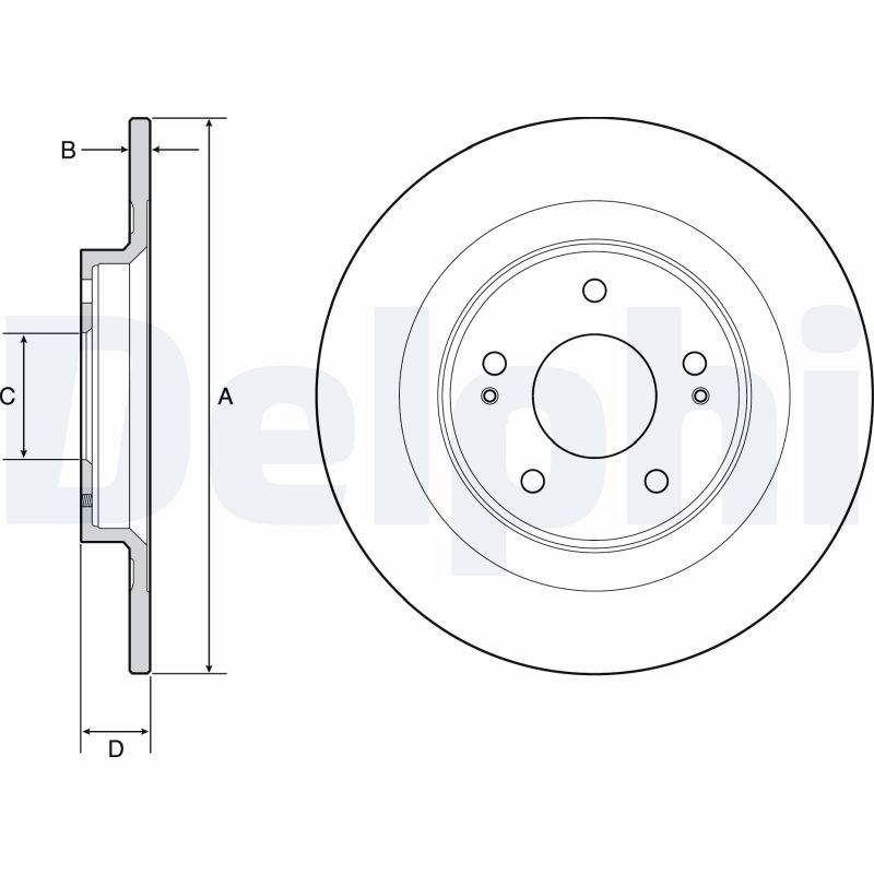 DELPHI BG4924C Brake Disc