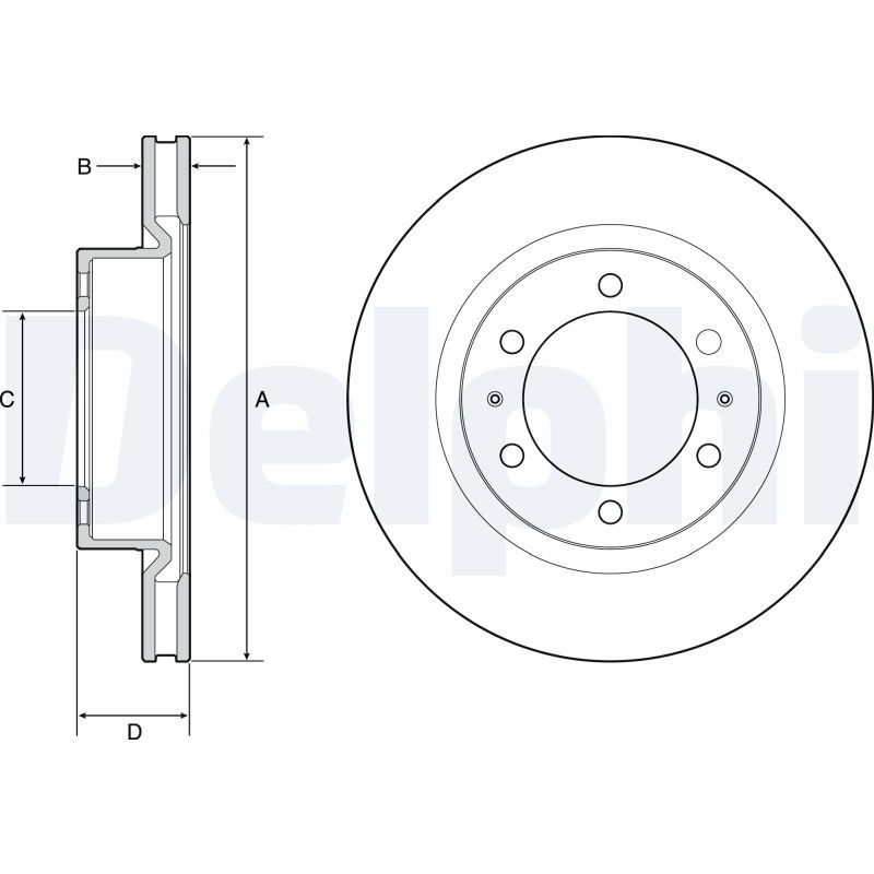 DELPHI BG4925C Brake Disc