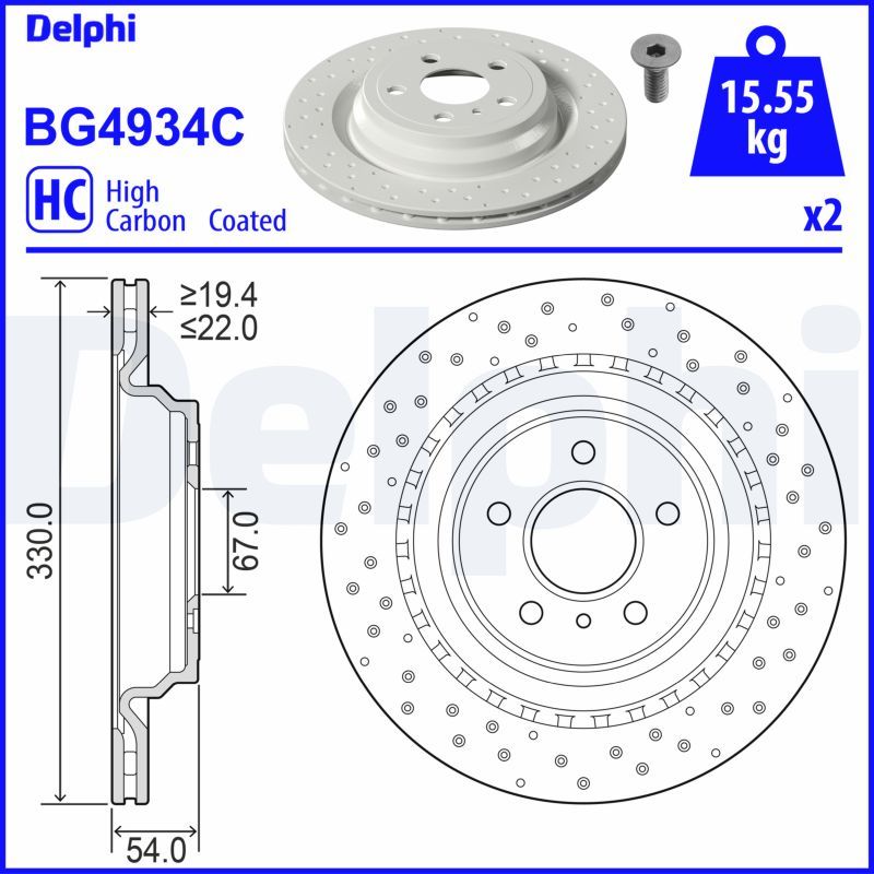DELPHI BG4934C Brake Disc