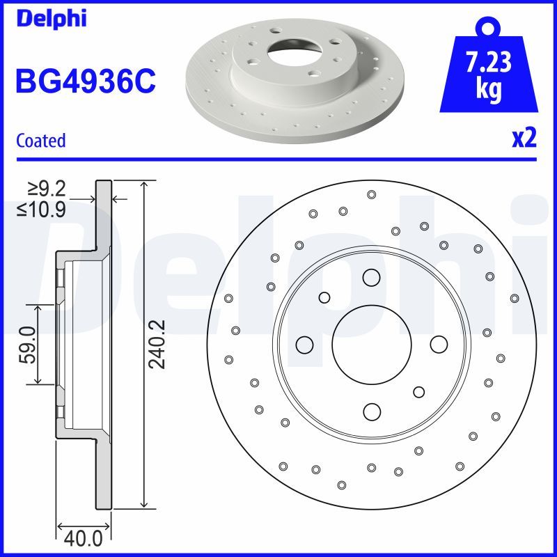 DELPHI BG4936C Brake Disc