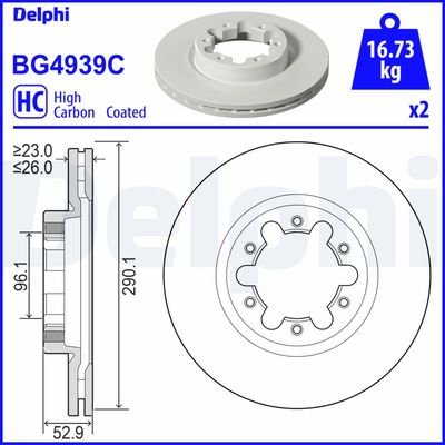 Brake Disc DELPHI BG4939C