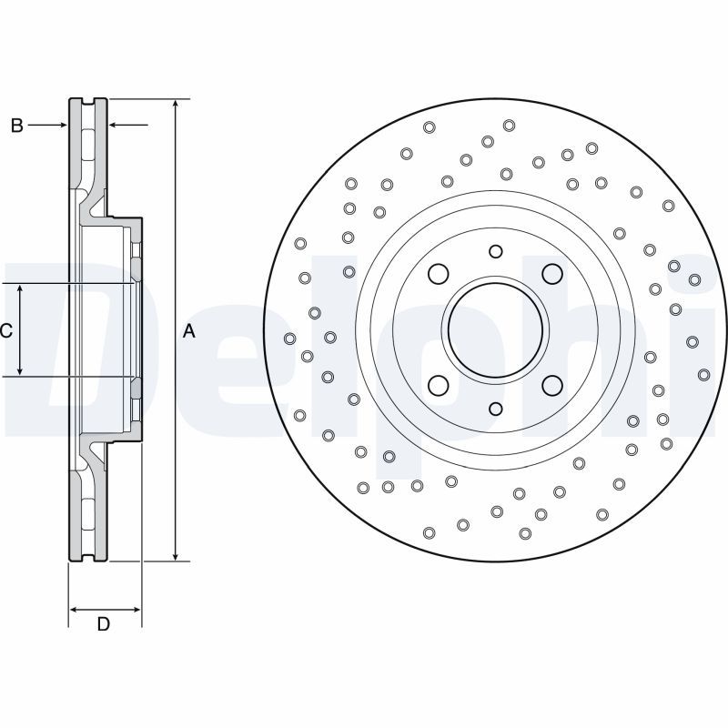 DELPHI BG4943C Brake Disc