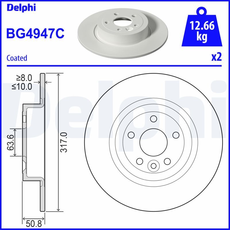 DELPHI BG4947C Brake Disc