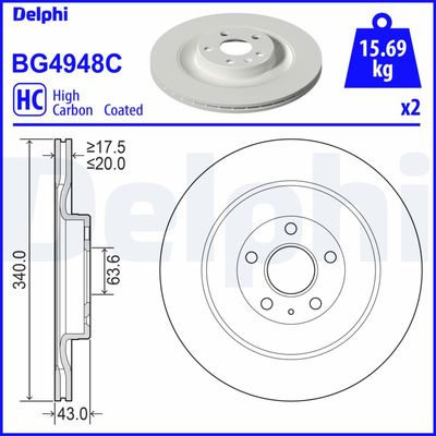 Brake Disc DELPHI BG4948C