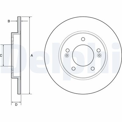 Brake Disc DELPHI BG4949C