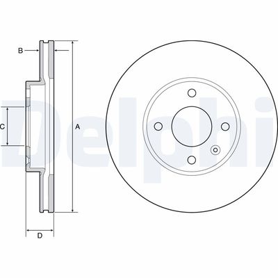 Brake Disc DELPHI BG4951C