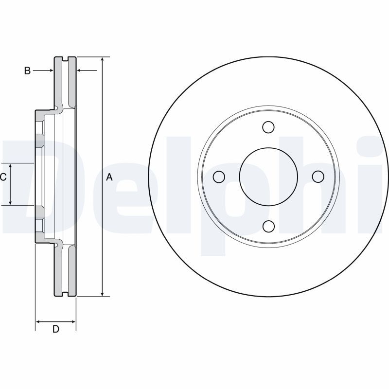 DELPHI BG4953C Brake Disc