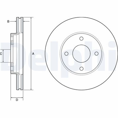 Brake Disc DELPHI BG4953C