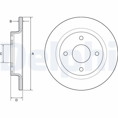 Brake Disc DELPHI BG4954C