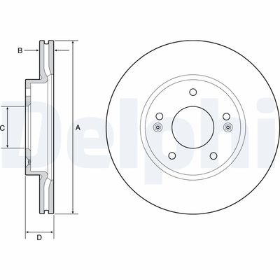 Brake Disc DELPHI BG4955C