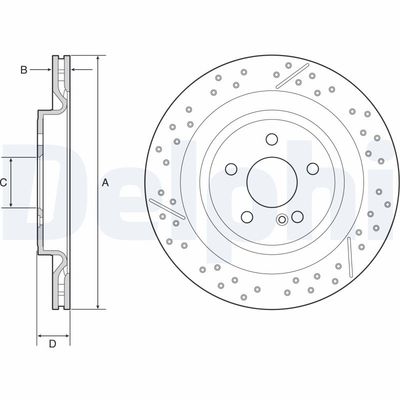 Brake Disc DELPHI BG4958C