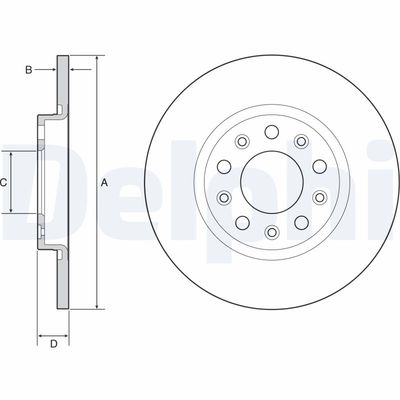 Brake Disc DELPHI BG4960C