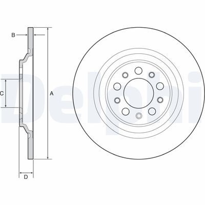 Brake Disc DELPHI BG4961C