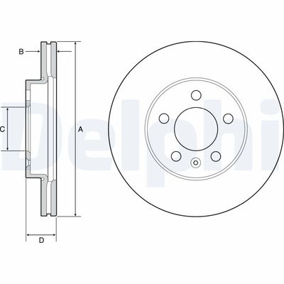 Brake Disc DELPHI BG4963C