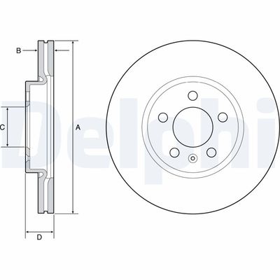 Brake Disc DELPHI BG4965C