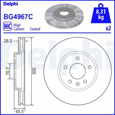 Brake Disc DELPHI BG4967C