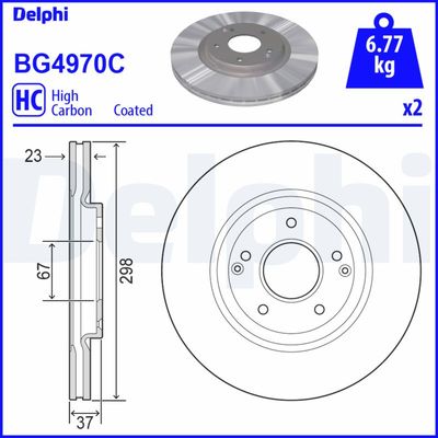 Brake Disc DELPHI BG4970C