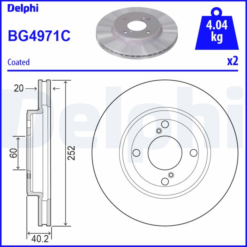 DELPHI BG4971C Brake Disc