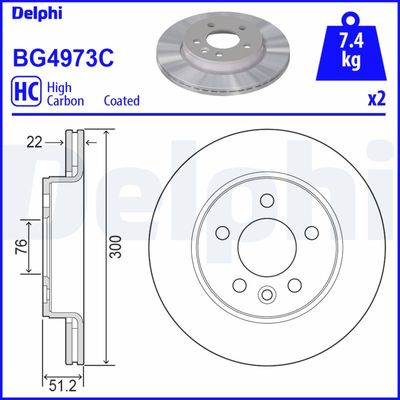 Brake Disc DELPHI BG4973C