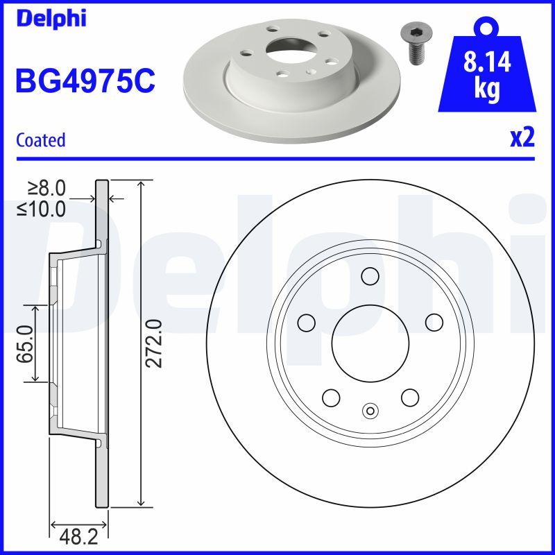 DELPHI BG4975C Brake Disc