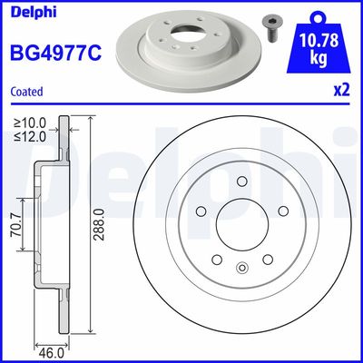 Brake Disc DELPHI BG4977C