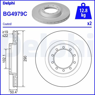 Brake Disc DELPHI BG4979C