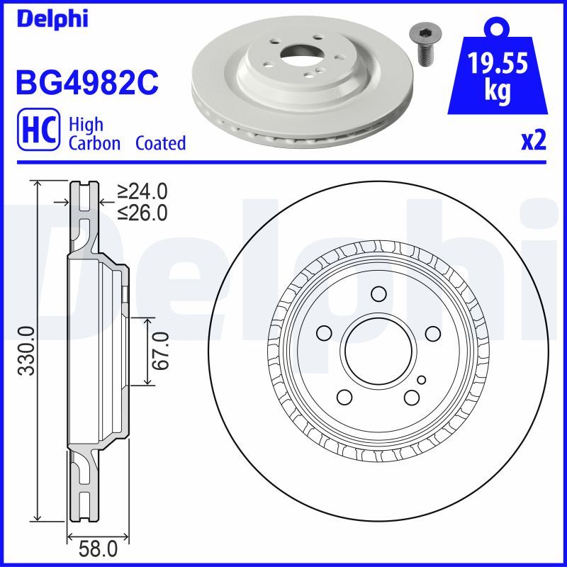 DELPHI BG4982C Brake Disc