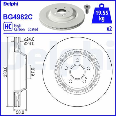 Brake Disc DELPHI BG4982C