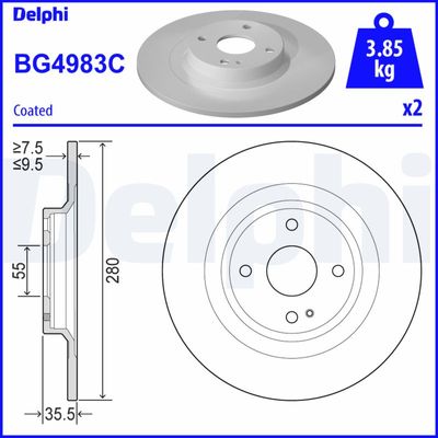Brake Disc DELPHI BG4983C