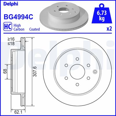 Brake Disc DELPHI BG4994C