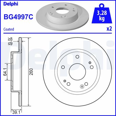 Brake Disc DELPHI BG4997C