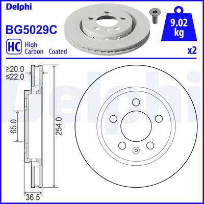 Brake Disc DELPHI BG5029C