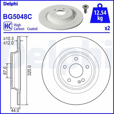 Brake Disc DELPHI BG5048C