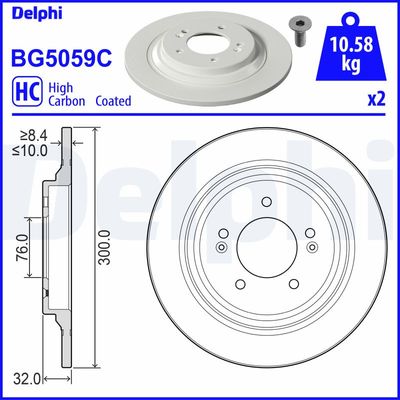 Brake Disc DELPHI BG5059C