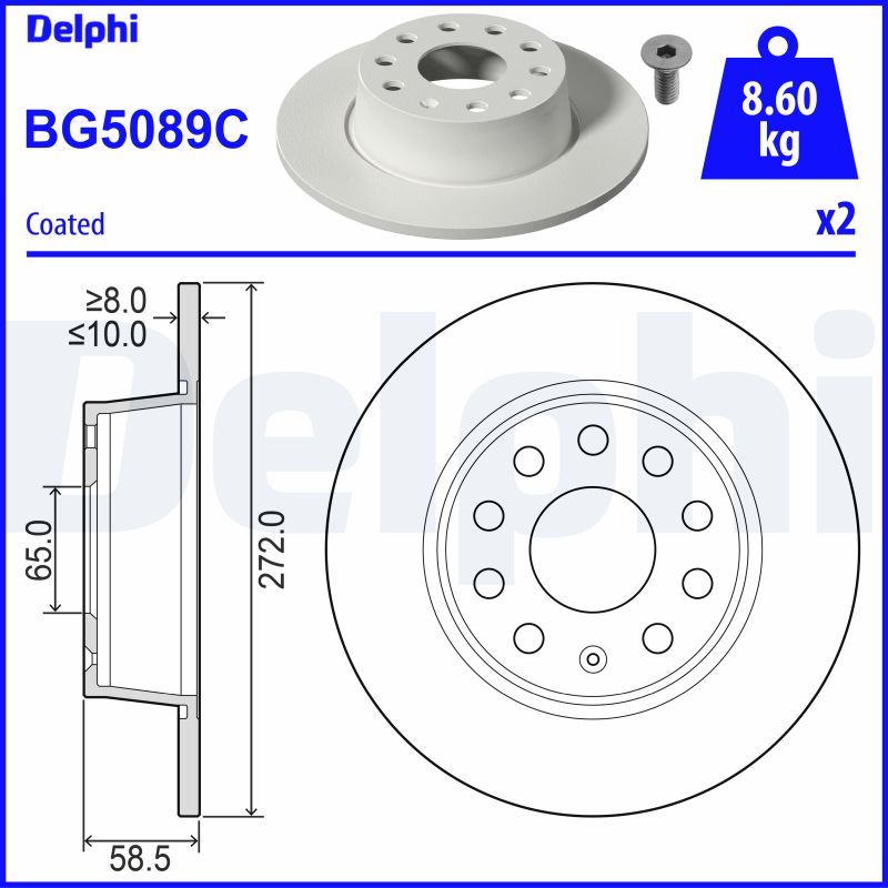 DELPHI BG5089C Brake Disc