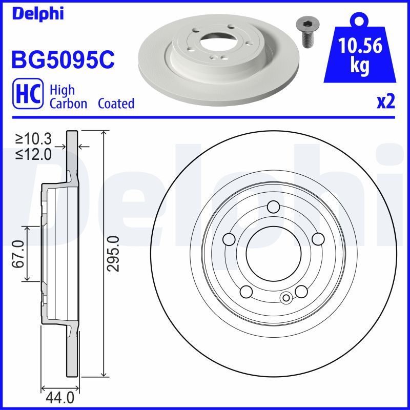 DELPHI BG5095C Brake Disc