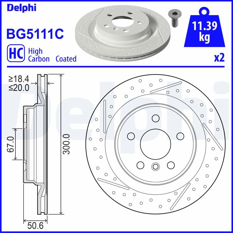 DELPHI BG5111C Brake Disc