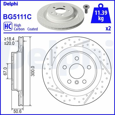 Brake Disc DELPHI BG5111C