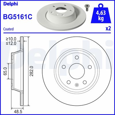 Brake Disc DELPHI BG5161C