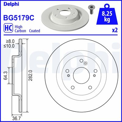 Brake Disc DELPHI BG5179C