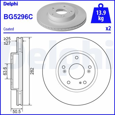 Brake Disc DELPHI BG5296C