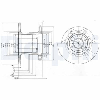 Brake Disc DELPHI BG649