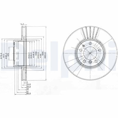 Brake Disc DELPHI BG670