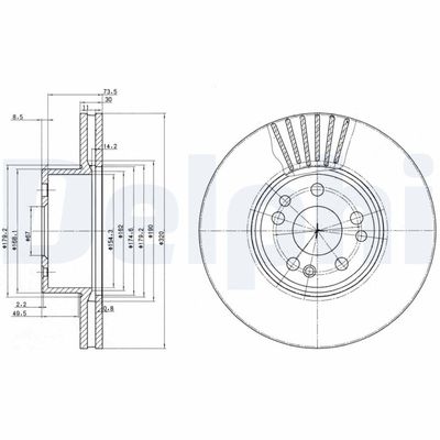 Brake Disc DELPHI BG739
