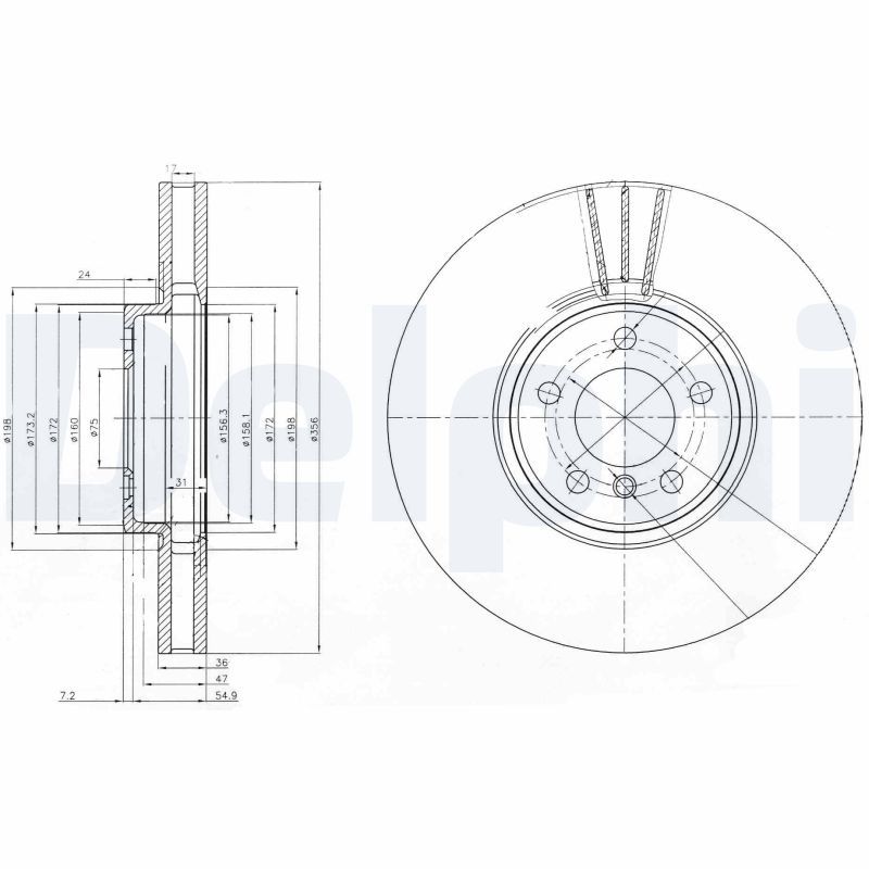DELPHI BG9004 Brake Disc