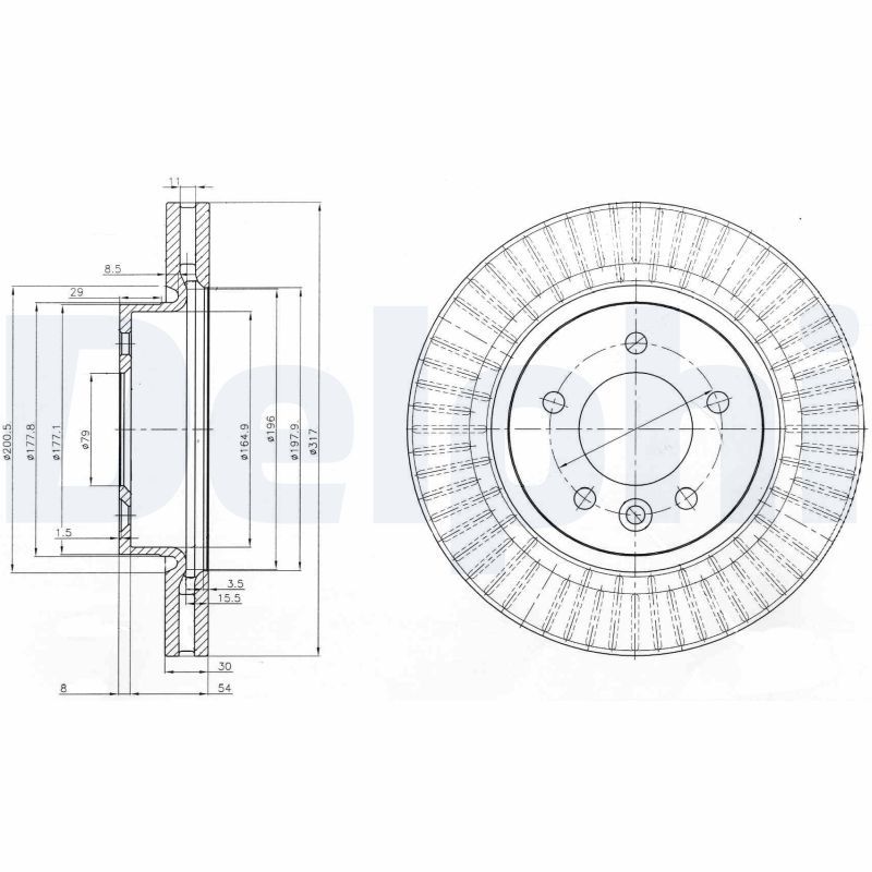DELPHI BG9006 Brake Disc