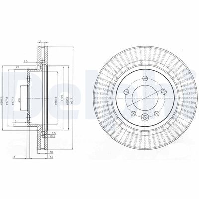 Brake Disc DELPHI BG9006C