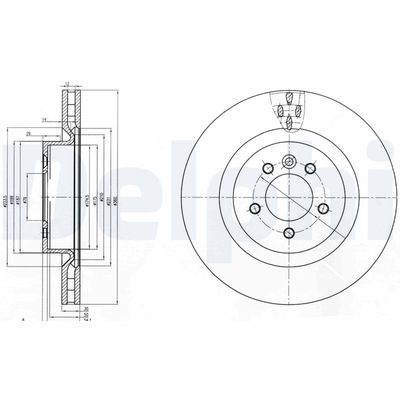 Brake Disc DELPHI BG9007